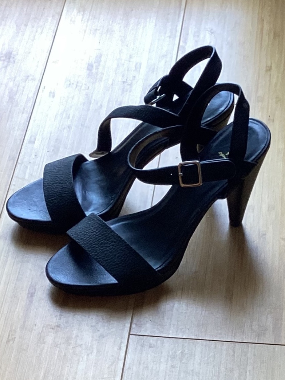 NWOB Cole Haan Black Leather High Heel Dress Sandal 6